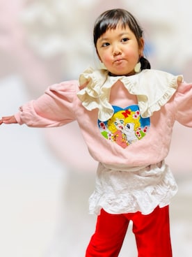 「アイテム（Tシャツ/カットソー）」を使った、♡can &me♡さん（キッズ・100cm）の秋コーディネート