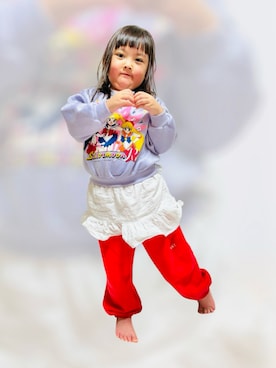 「アイテム（Tシャツ/カットソー）」を使った、♡can &me♡さん（キッズ・100cm）の秋コーディネート