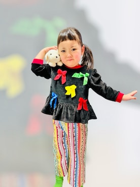 「アイテム（パンツ）」を使った、♡can &me♡さん（キッズ・100cm）の冬コーディネート