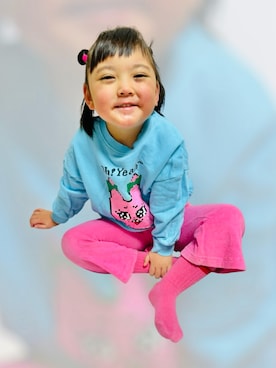 「アイテム（Tシャツ/カットソー）」を使った、♡can &me♡さん（キッズ・100cm）の秋コーディネート