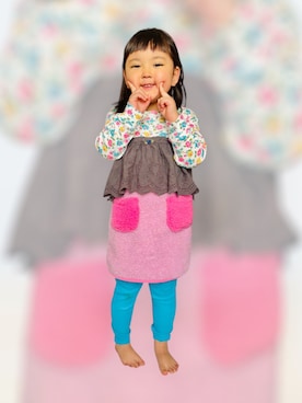 「アイテム（トップス）」を使った、♡can &me♡さん（キッズ・100cm）の秋コーディネート