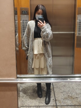 「autumn look」｜「アイテム（ブーツ）」を使った、[相互] meiji ~ さん（レディース・160cm）の冬コーディネート