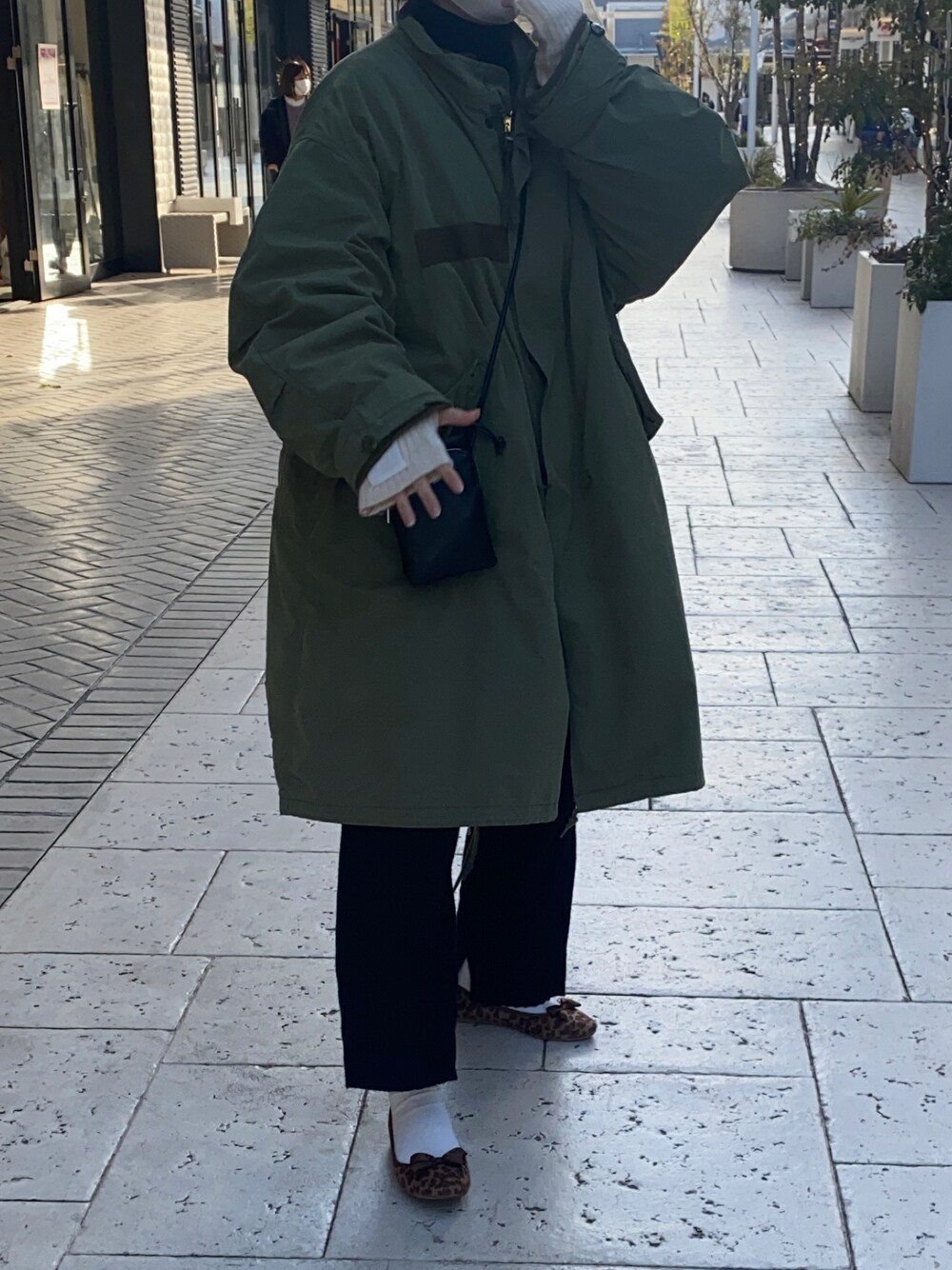 「カジュアルコーデ、休日スタイル、おしゃれさんと繋がりたい、冬コーデ」｜「FREAK'S STOREのM-65 3WAYライナーセットモッズコート（モッズコート、グリーン系）」を使った、❼さん（レディース・158cm）の冬コーディネートの1枚目の写真