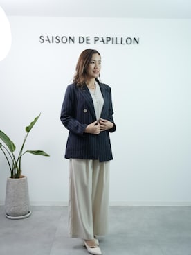 「SAISON DE PAPILLON（セゾンドパピヨン）のアイテム」を使った、saisondepapillon_officialさん（レディース・165cm）の春コーディネート