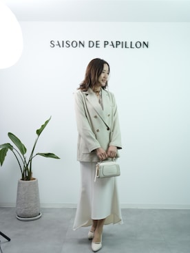 「SAISON DE PAPILLON（セゾンドパピヨン）のアイテム」を使った、saisondepapillon_officialさん（レディース・165cm）の春コーディネート