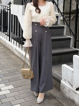 「SAISON DE PAPILLON（セゾンドパピヨン）のアイテム」を使った、saisondepapillon_officialさん（レディース・165cm）の春コーディネート