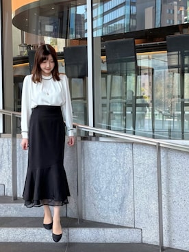 「SAISON DE PAPILLON（セゾンドパピヨン）のアイテム」を使った、saisondepapillon_officialさん（レディース・168cm）の春コーディネート