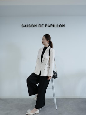 「SAISON DE PAPILLON（セゾンドパピヨン）のアイテム」を使った、saisondepapillon_officialさん（レディース・168cm）の春コーディネート