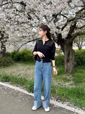 「SAISON DE PAPILLON（セゾンドパピヨン）のアイテム」を使った、saisondepapillon_officialさん（レディース・163cm）の春コーディネート