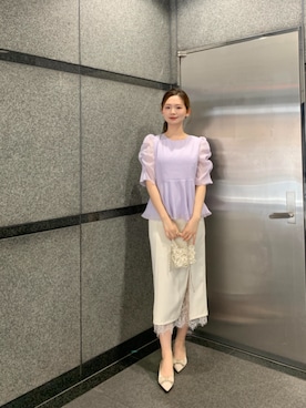 「SAISON DE PAPILLON（セゾンドパピヨン）のアイテム」を使った、saisondepapillon_officialさん（レディース・168cm）の春コーディネート