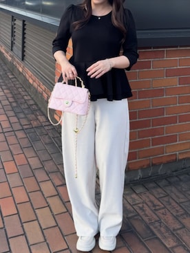 「SAISON DE PAPILLON（セゾンドパピヨン）のアイテム」を使った、saisondepapillon_officialさん（レディース・166cm）の春コーディネート