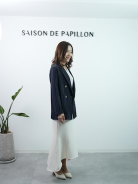 「SAISON DE PAPILLON（セゾンドパピヨン）のアイテム」を使った、saisondepapillon_officialさん（レディース・165cm）の春コーディネート