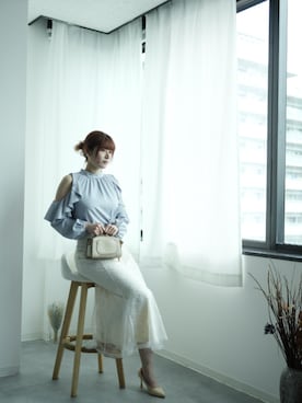 「SAISON DE PAPILLON（セゾンドパピヨン）のアイテム」を使った、saisondepapillon_officialさん（レディース・164cm）の春コーディネート