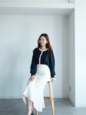 「SAISON DE PAPILLON（セゾンドパピヨン）のアイテム」を使った、saisondepapillon_officialさん（レディース・168cm）の春コーディネート