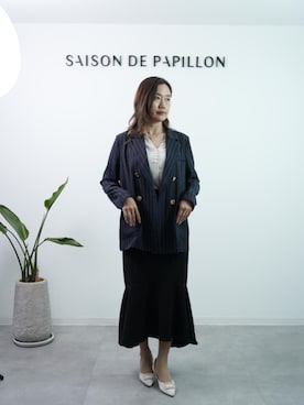 「SAISON DE PAPILLON（セゾンドパピヨン）のアイテム」を使った、saisondepapillon_officialさん（レディース・165cm）の春コーディネート