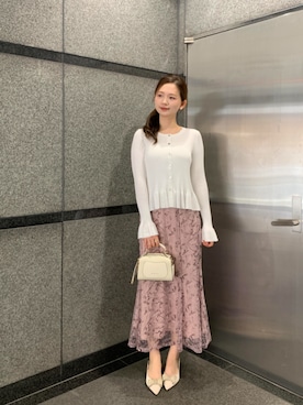 「SAISON DE PAPILLON（セゾンドパピヨン）のアイテム」を使った、saisondepapillon_officialさん（レディース・168cm）の春コーディネート
