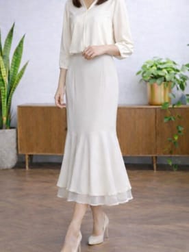 「SAISON DE PAPILLON（セゾンドパピヨン）のアイテム」を使った、saisondepapillon_officialさん（レディース・160cm）の春コーディネート