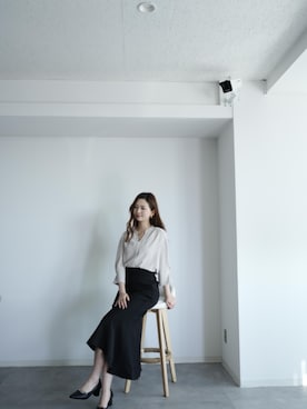 「SAISON DE PAPILLON（セゾンドパピヨン）のアイテム」を使った、saisondepapillon_officialさん（レディース・168cm）の春コーディネート