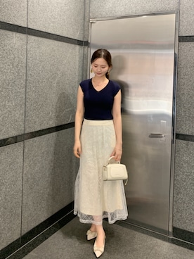 「SAISON DE PAPILLON（セゾンドパピヨン）のアイテム」を使った、saisondepapillon_officialさん（レディース・168cm）の春コーディネート