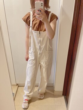 「EKAL（エカル）のアイテム（オールインワン・サロペット）」を使った、Hiさん（レディース・151cm）の夏コーディネート