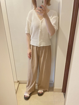「chocomee（チョコミー）のアイテム（パンツ）」を使った、Hiさん（レディース・151cm）の夏コーディネート