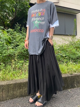 「vetements」｜「アイテム（アクセサリー）」を使った、れさん（メンズ・172cm）の夏コーディネート