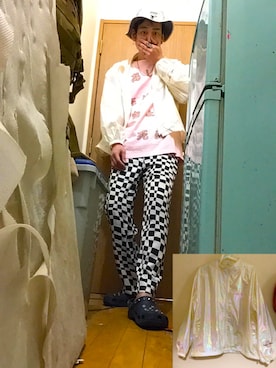 「AS KNOW AS PINKY（アズノゥアズピンキー）のアイテム」を使った、OKAWA⭐︎相互さん（メンズ・180cm）の春コーディネート
