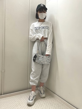 「ヘソだし」｜ノンさん（レディース・159cm・20代）の秋コーディネート
