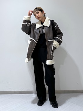 「FREE'S MART（フリーズマート）のアイテム（ジャケット/アウター）」を使った、sakura_さん（レディース・155cm）の秋コーディネート