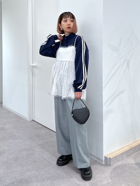 「FREE'S MART（フリーズマート）のアイテム（ナイロンジャケット）」を使った、sakura_さん（レディース・155cm）の冬コーディネート