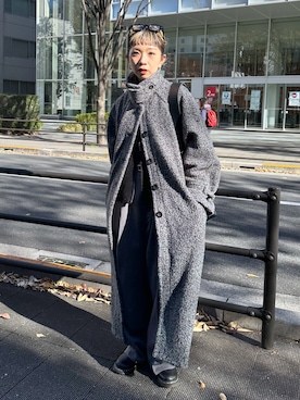 「FREE'S MART（フリーズマート）のアイテム（ステンカラーコート）」を使った、sakura_さん（レディース・155cm）の冬コーディネート