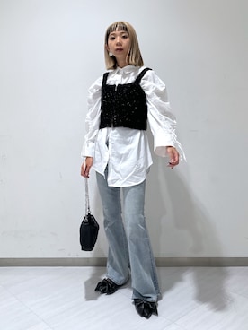 「FREE'S MART（フリーズマート）のアイテム（スリッポン）」を使った、sakura_さん（レディース・155cm）の秋コーディネート