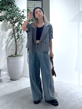 「アイテム（テーラードジャケット）」を使った、sakura_さん（レディース・155cm）の夏コーディネート