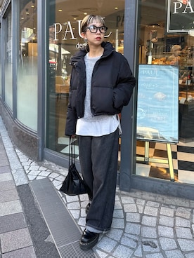 「ダウンベスト」｜「アイテム（ブルゾン）」を使った、sakura_さん（レディース・155cm）の冬コーディネート