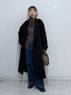 「アイテム（チェスターコート）」を使った、sakura_さん（レディース・155cm）の秋コーディネート
