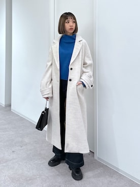 「FREE'S MART（フリーズマート）のアイテム（チェスターコート）」を使った、sakura_さん（レディース・155cm）の秋コーディネート