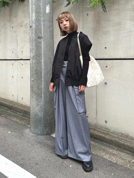 「FREE'S MART（フリーズマート）のアイテム（MA-1）」を使った、sakura_さん（レディース・155cm）の秋コーディネート