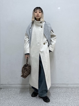 「アイテム（ステンカラーコート）」を使った、sakura_さん（骨格ナチュラル・レディース・155cm）の秋コーディネート
