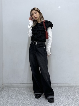 「FREE'S MART（フリーズマート）のアイテム（パンツ）」を使った、sakura_さん（レディース・155cm）の秋コーディネート