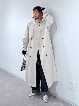 「FREE'S MART（フリーズマート）のアイテム（トレンチコート）」を使った、sakura_さん（レディース・155cm）の春コーディネート