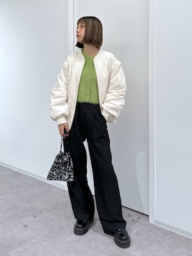 「FREE'S MART（フリーズマート）のアイテム（MA-1）」を使った、sakura_さん（レディース・155cm）の冬コーディネート