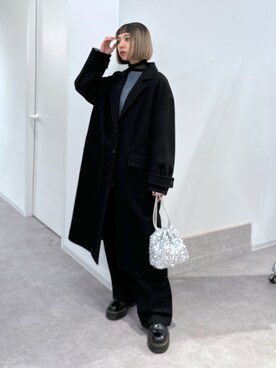「FREE'S MART（フリーズマート）のアイテム（チェスターコート）」を使った、sakura_さん（レディース・155cm）の冬コーディネート