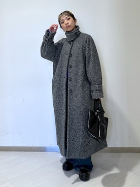 「FREE'S MART（フリーズマート）のアイテム（ステンカラーコート）」を使った、sakura_さん（レディース・155cm）の冬コーディネート