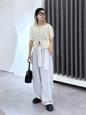 「半袖ニット」｜sakura_さん（レディース・155cm）の春コーディネート