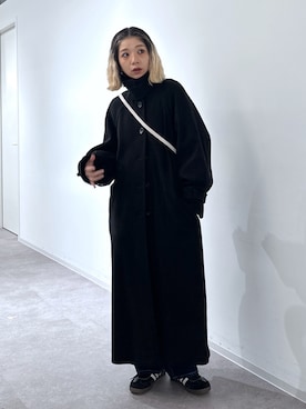 「アイテム（ステンカラーコート）」を使った、sakura_さん（レディース・155cm）の冬コーディネート