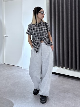「FREE'S MART（フリーズマート）の◆【はかな企画】ウエストアジャストカーブパンツ〈ＭＦＭ〉（Pants、ホワイト系）」を使った、sakura_さん（レディース・155cm）の春コーディネート