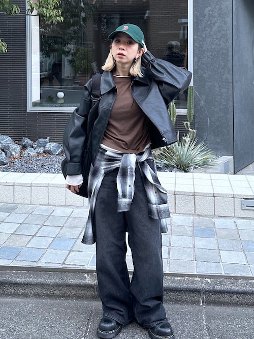 FREE'S MART（フリーズマート） ブルゾン アウター 合皮ジップアップ