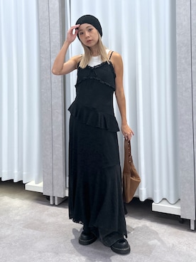 「FREE'S MART（フリーズマート）のハーフムーンバッグ（ハンドバッグ）」を使った、sakura_さん（レディース・155cm）の夏コーディネート