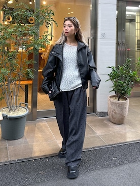 「FREE'S MART（フリーズマート）のアイテム（パンツ）」を使った、sakura_さん（レディース・155cm）の秋コーディネート