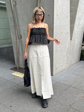 「FREE'S MART（フリーズマート）のアイテム（その他トップス）」を使った、sakura_さん（レディース・155cm）の夏コーディネート